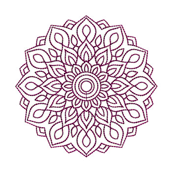 Neon Mandala Embroidery Design
