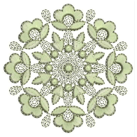 Flower Applique Embroidery Design 24918
