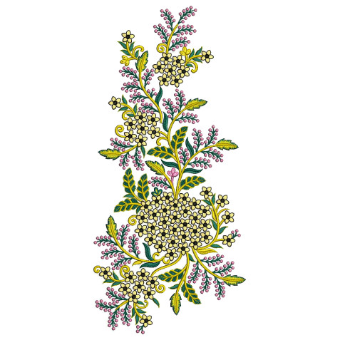 Orchids Flower Embroidery Design 25117
