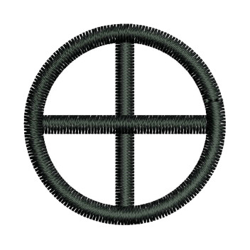 Paganism Sun Cross Sign Embroidery