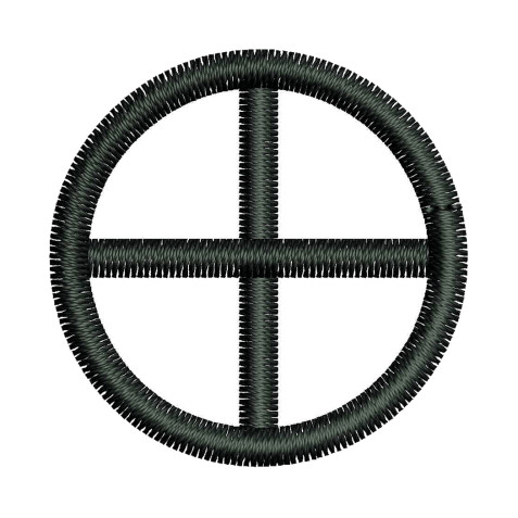 Paganism Sun Cross Sign Embroidery