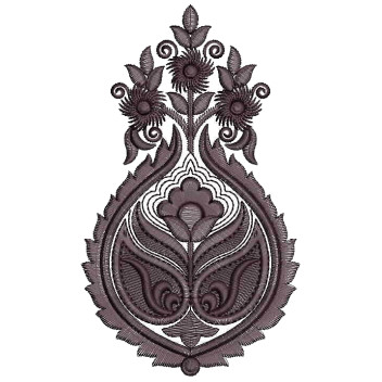 Paisley Applique Embroidery Design 25411
