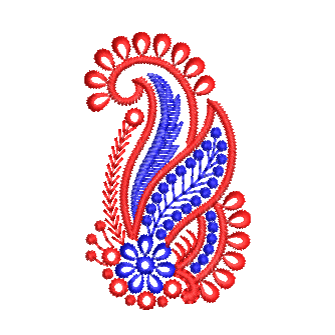 Paisley Floral Motif Embroidery Design