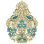 Paisley Style Applique Embroidery Design 25375