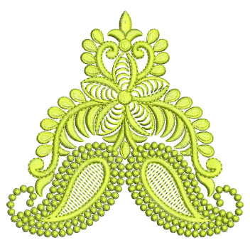 Paisley Style Beautiful embroidery Design 25419