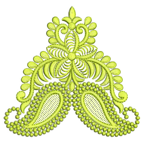 Paisley Style Beautiful embroidery Design 25419
