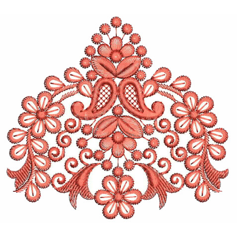 Paisley Style Butta Embroidery Design 25681