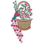 Peacock Applique Embroidery Design 25115