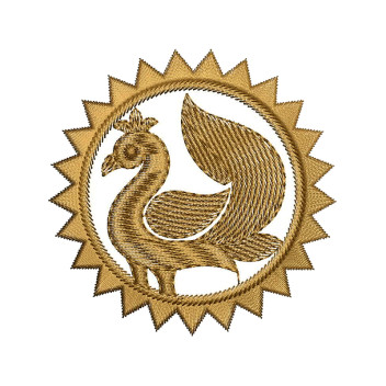 Peacock Embroidery Patch
