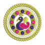 Peacock Embroidery Using Paisley Design