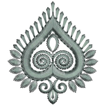 People Leaf Embroidery Applique Design 25847