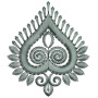 People Leaf Embroidery Applique Design 25847