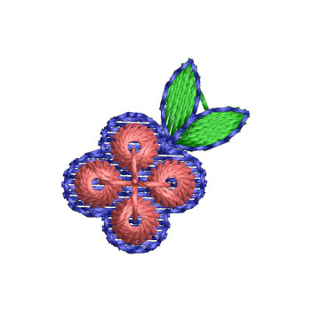 Petite Bloom - Vibrant Indian Floral Embroidery Design