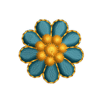 Petite Crochet Charming Floral Applique Embroidery Design