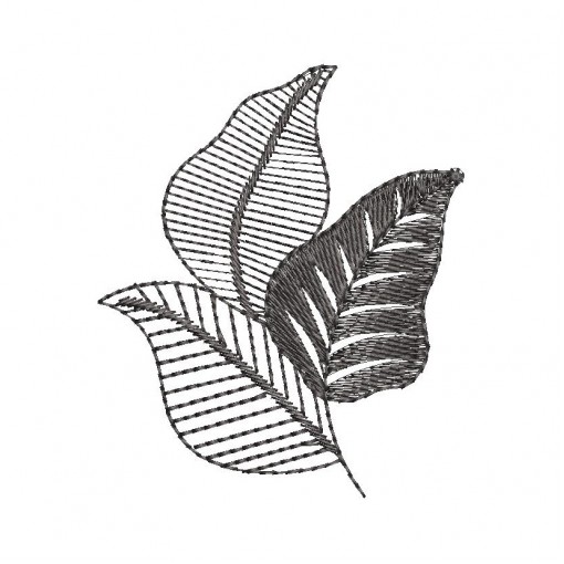 Petite Nature's Touch - Leaf Cluster Embroidery Design
