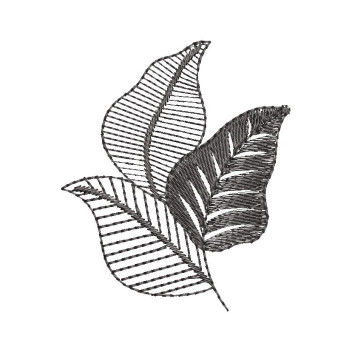 Petite Nature's Touch - Leaf Cluster Embroidery Design