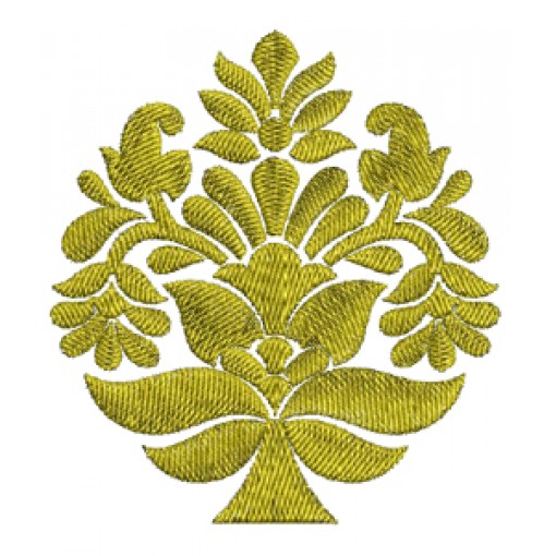 Phenomenal Embroidery In Leaf Shape