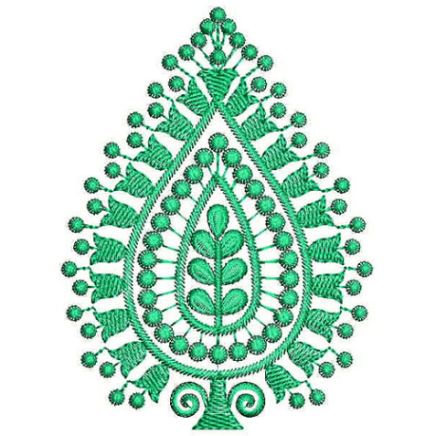 Phulkari Type Applique Embroidery Design 24831