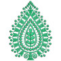 Phulkari Type Applique Embroidery Design 24831
