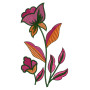 Pillow Embroidery Rose Design