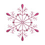 Pink Snowflake Embroidery Design