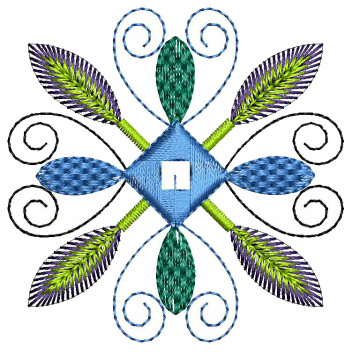 Rangoli Style Applique Embroidery Design 25862