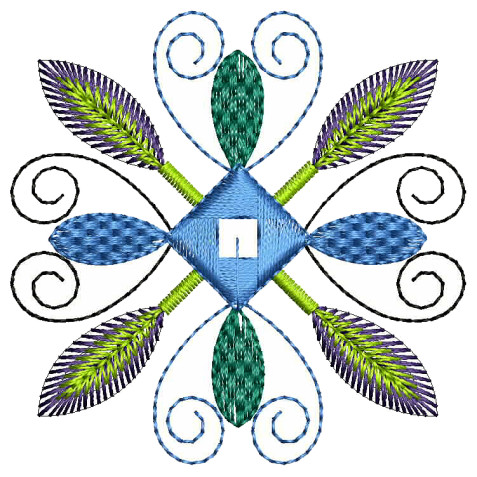 Rangoli Style Applique Embroidery Design 25862