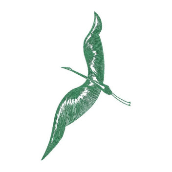 Realistic Albatross Embroidery Design (Single Thread)