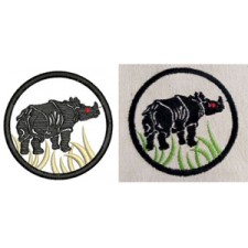 Rhino Logo Patch Embroidery Design 21549 Rhino Logo Patch Embroidery Design 21549