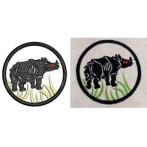 Rhino Patch Embroidery Design 21549
