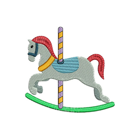 Rocking Horse Embroidery Design