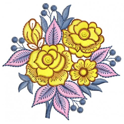 Rose Machine Embroidery Design 26180