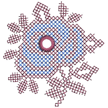 Rose Cross Stitch Embroidery Design 25485