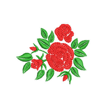 Rose Floral Motif Embroidery Design