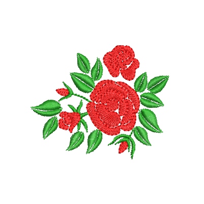 Rose Floral Motif Embroidery Design