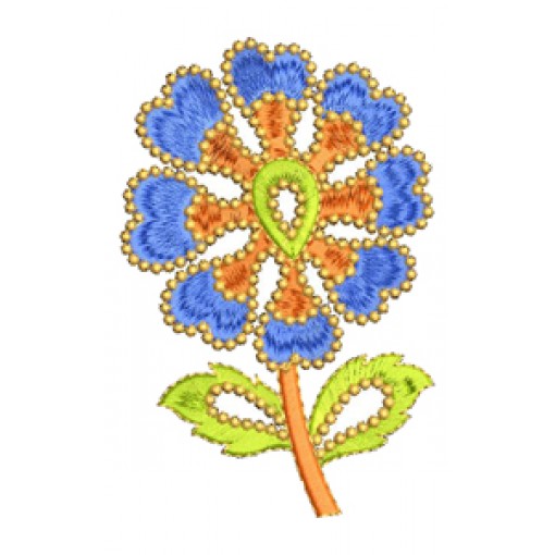 Rosy Periwinkle Embroidery Flower