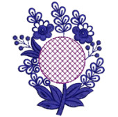 Round Frame Line Embroidery