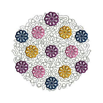 Round With Flower Embroidery Design 23346
