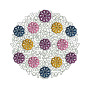 Round With Flower Embroidery Design 23346