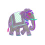 Royal Indian Elephant Festive Embroidery Design