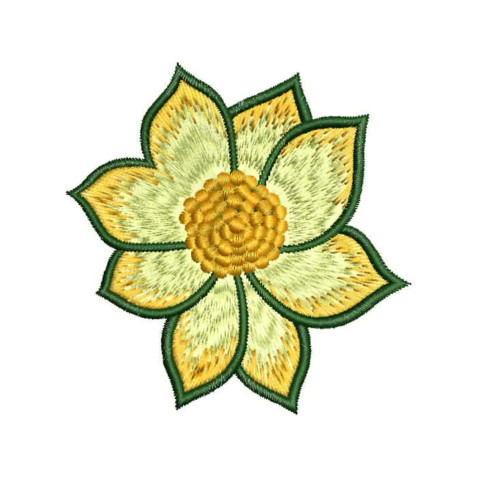 Sacred Indian Lotus Embroidery Design