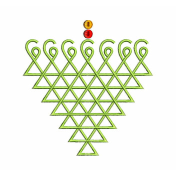 Saraswati Yantra Symbol Embroidery