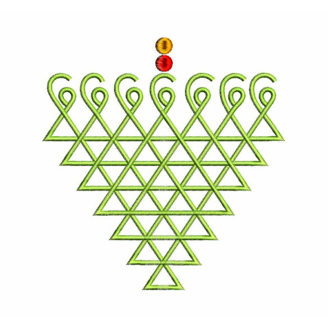 Saraswati Yantra Symbol Embroidery