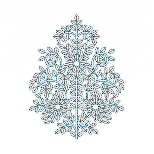 Saree Patch Embroidery Pattern
