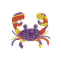 Sea Crab Embroidery Design