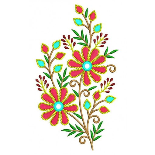 Simple Flower Design For Embroidery 26436