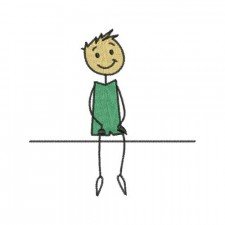 Simple Stick Figure Embroidery Design Simple Stick Figure Embroidery Design