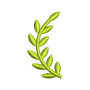 Single Botanical Sprig Embroidery Motif Design