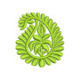 Small Applique Paisley Patch Embroidery Design