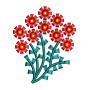 Small Embroidery Butti For Blouse Colorful Flowers Vertical Embroidery Pattern